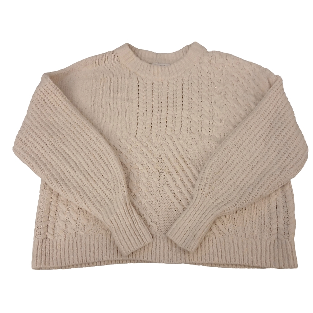 Old Navy Light Light Blush Cream Cable Knit Sweater